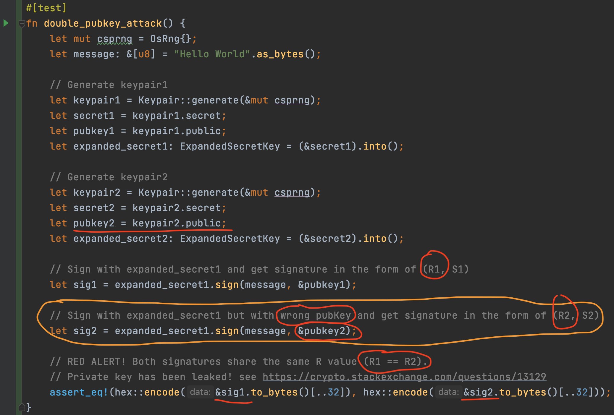 Ed25519 api misuse resulting to key extraction