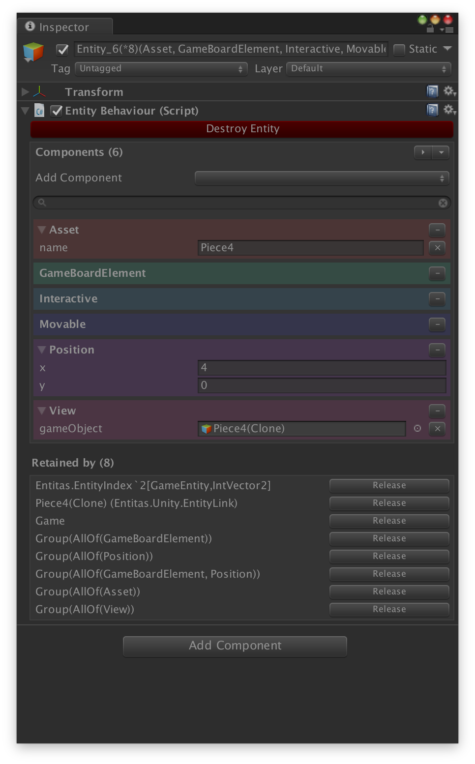 Entitas.Unity.VisualDebugging Entity