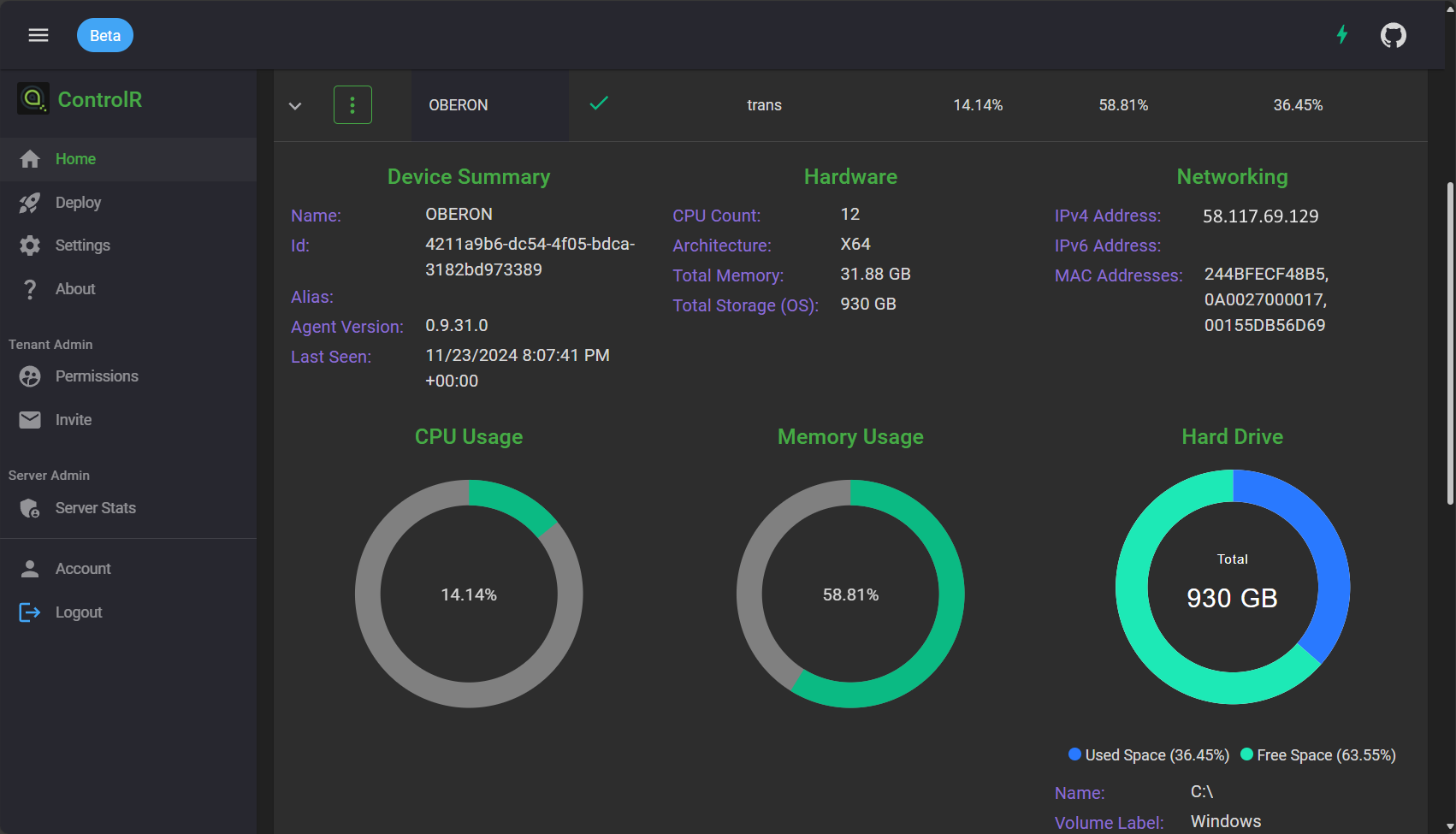 System Details on Desktop