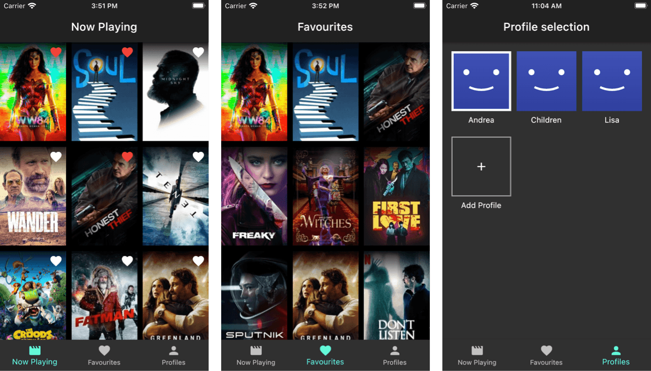 Movie app preview