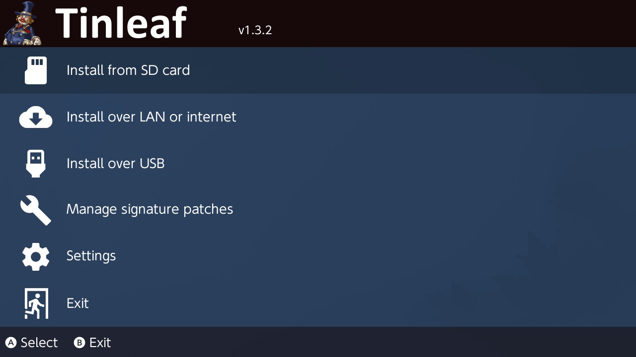 Tinleaf Installer Main Menu