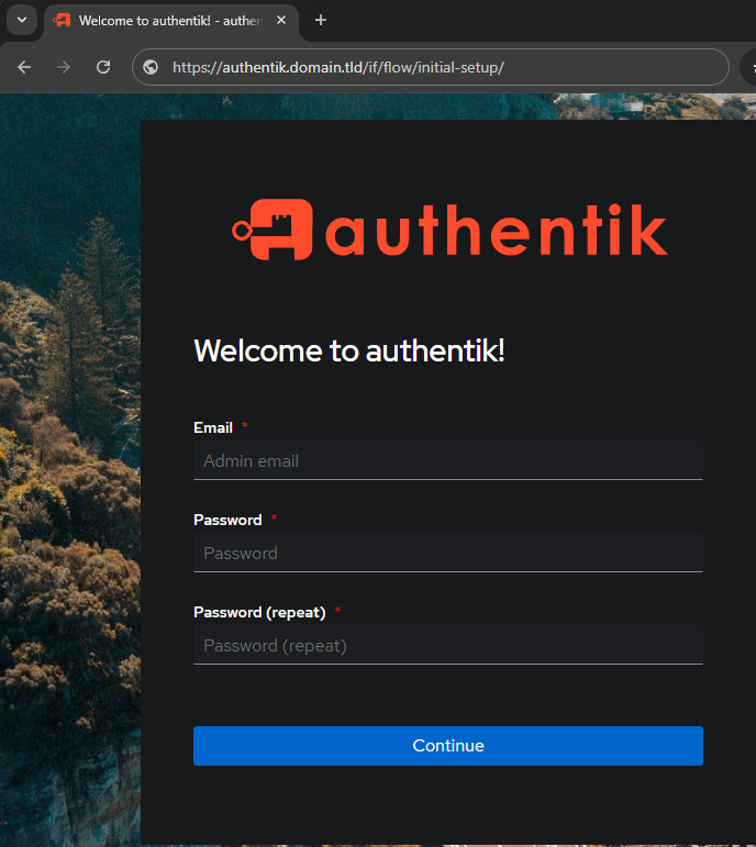 Authentik-Initial-Setup