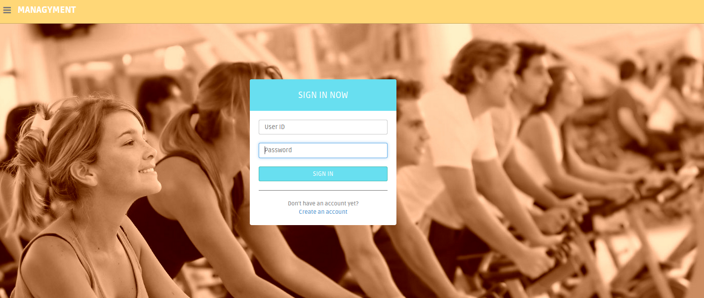 Login page