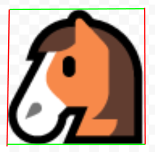 A horse enclosed in a 2D AABB