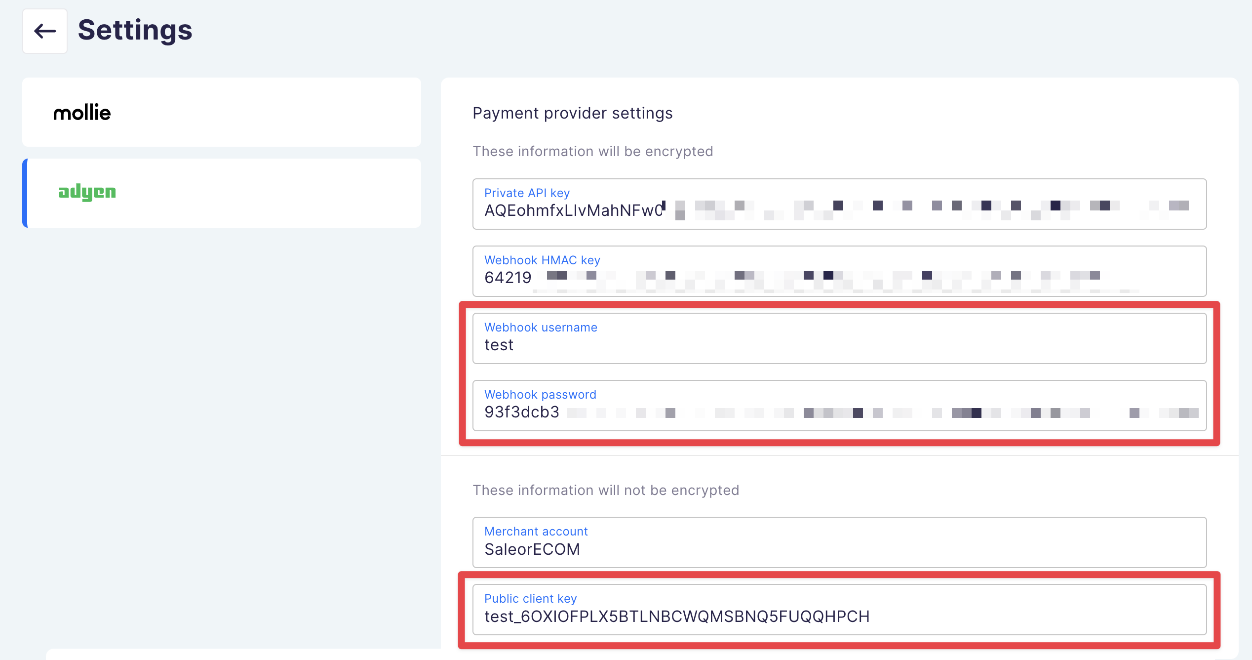 Final checkout app configuration in Saleor dashboard