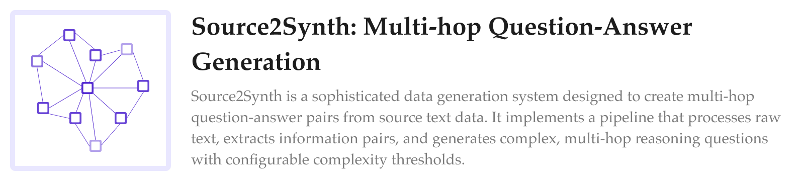 Source2Synth Data Generation