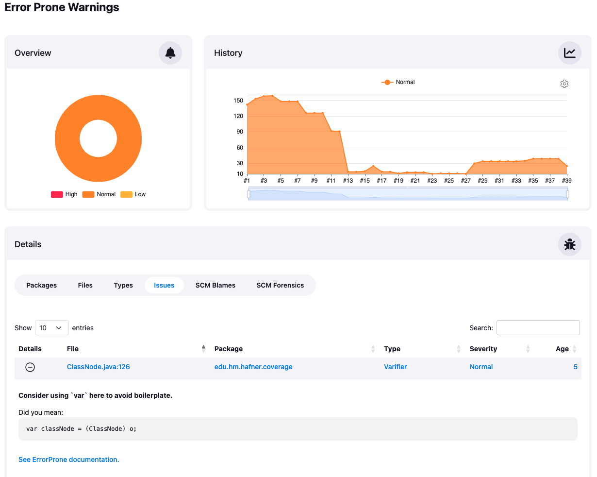 Jenkins Warnings Plug-in