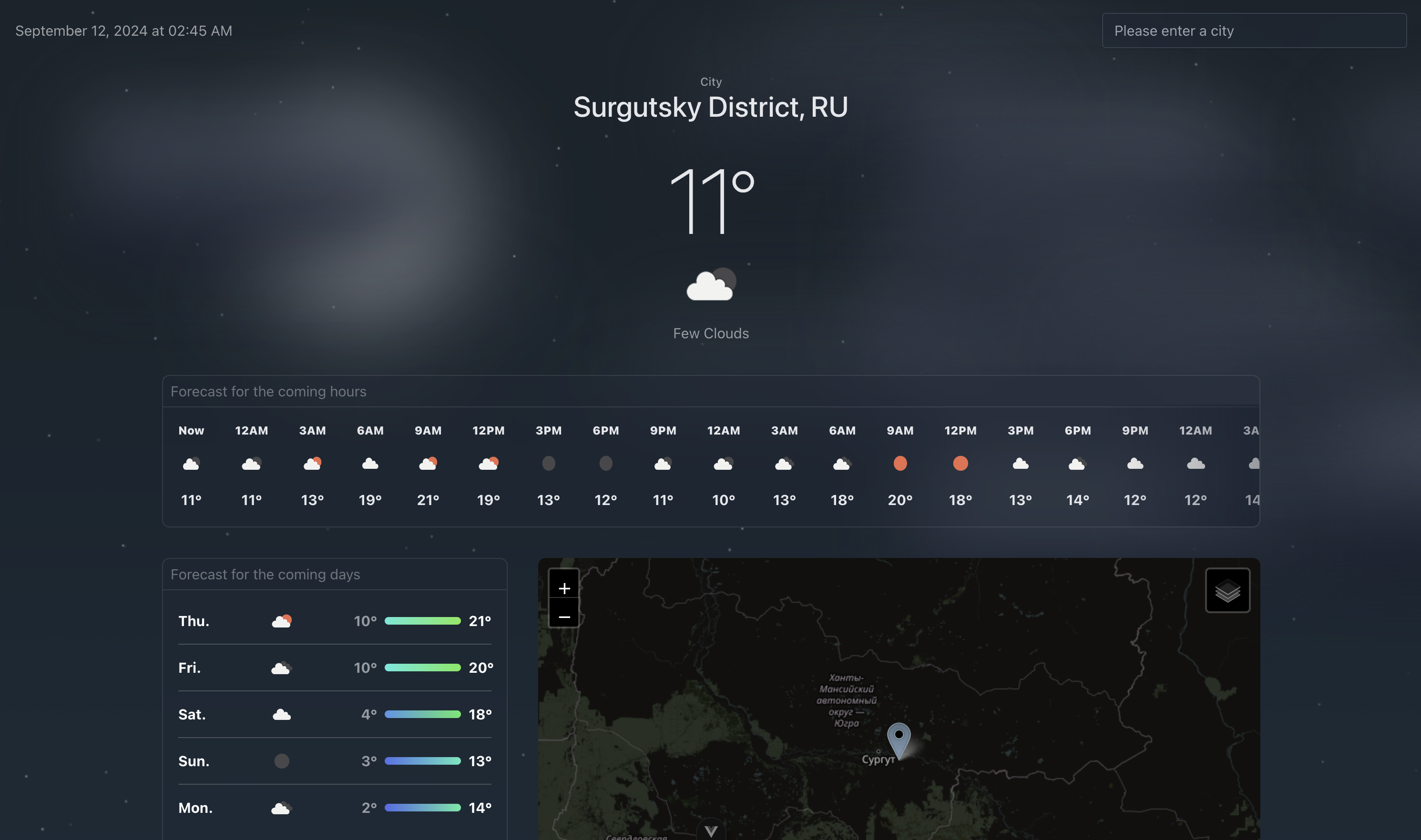 Cloudy Night Weather