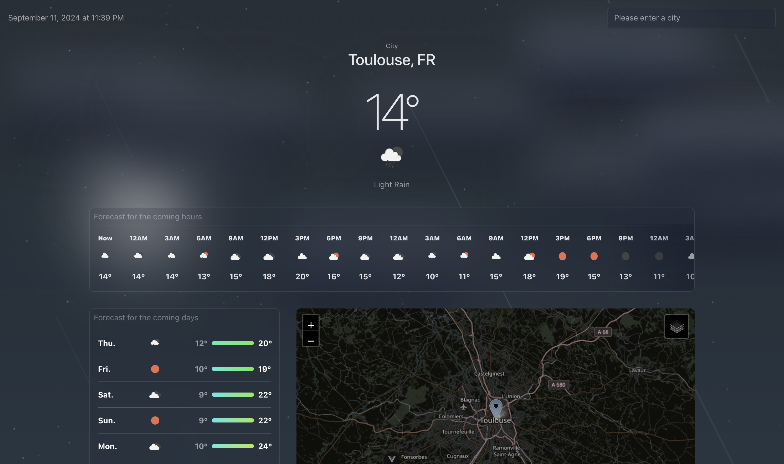 Cloudy Night Weather