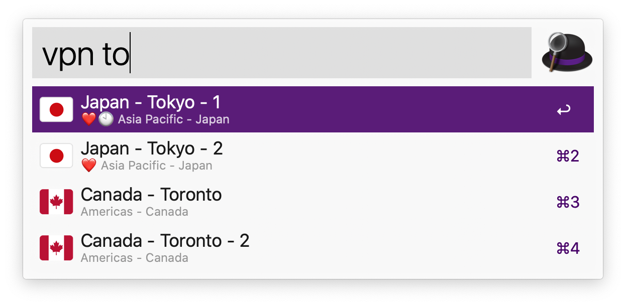 Alfred Workflow Screenshot