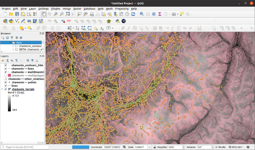 full dataset in qgis