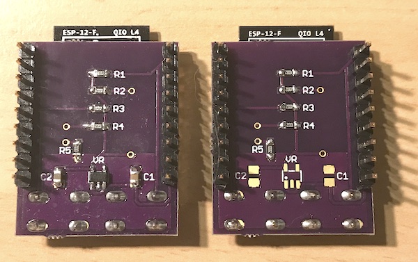 esp8266 proto with and without ldo