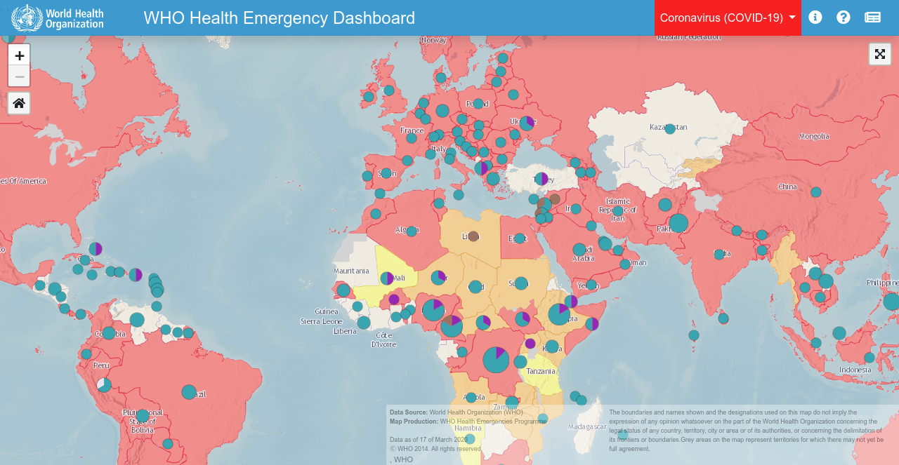 WHO Health Emergency Dashboard