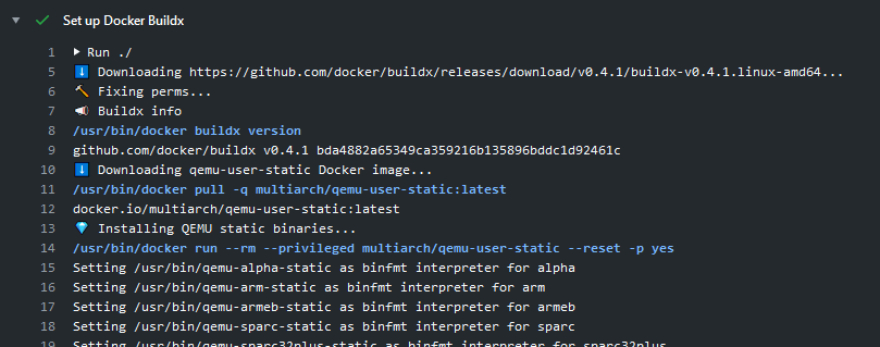 GitHub Action to set up Docker Buildx