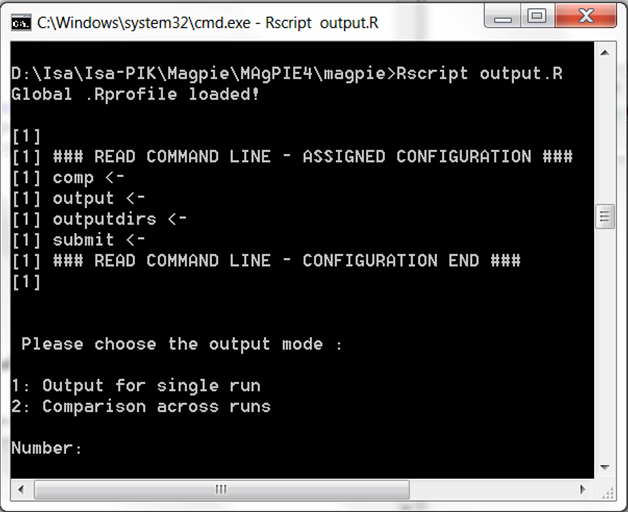 Executing output scripts via command window