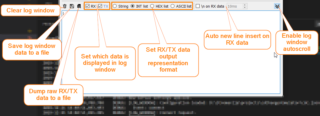 Log buttons explanation