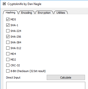 Cryptoknife Hashing