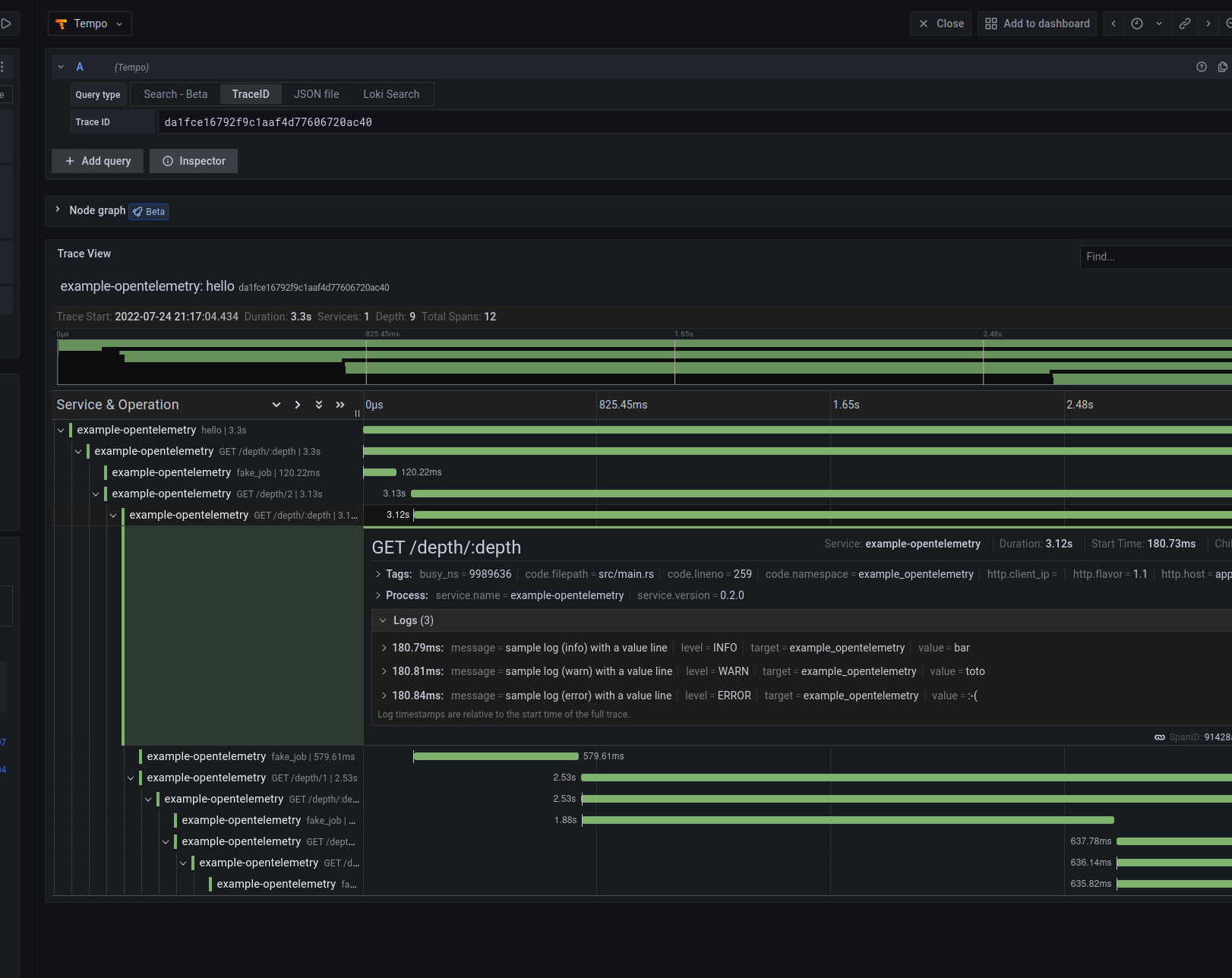 trace+tempo+grafana