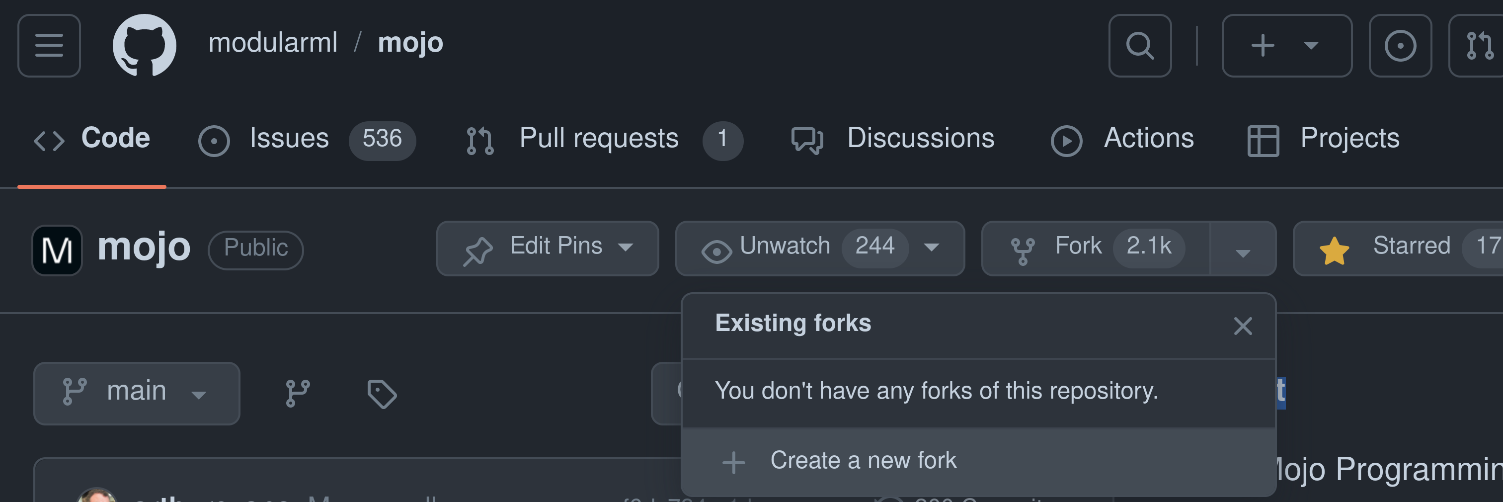 Create Fork