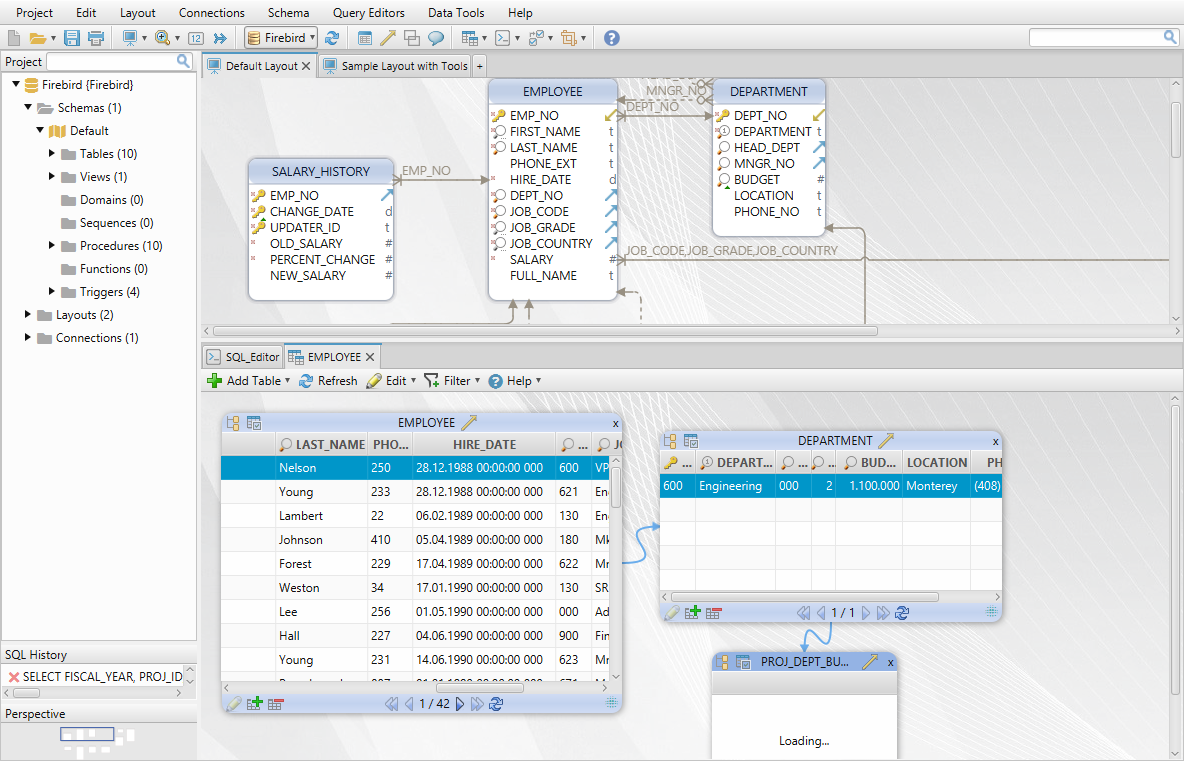 Relational Data Browse GUI