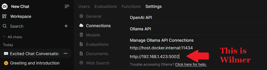 Ollama Open WebUI Settings