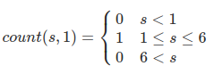 count(s,d=1)