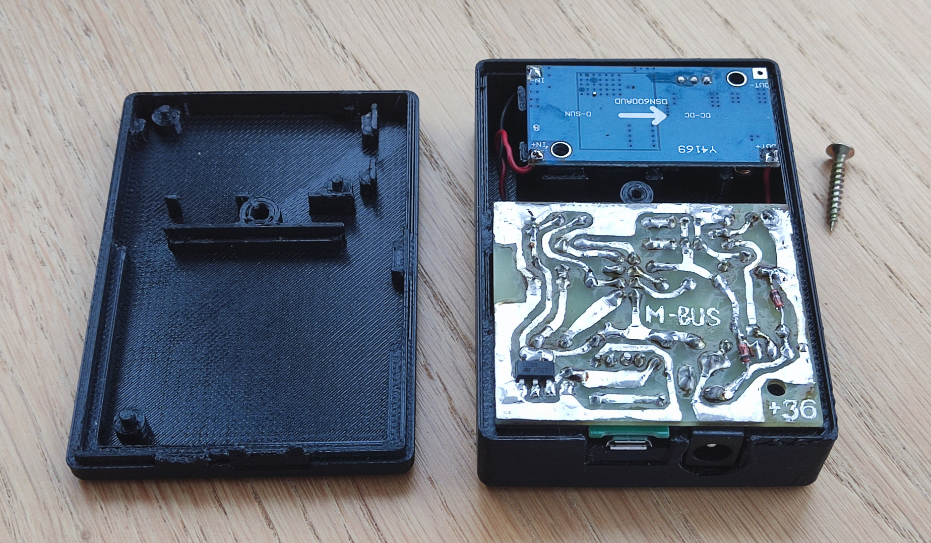 ESP-1 M-Bus gateway disassembled bottom