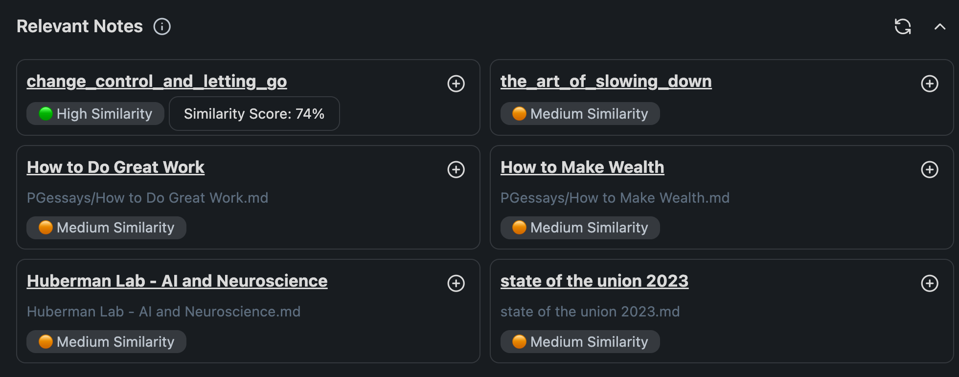 Relevant Notes in Copilot Chat