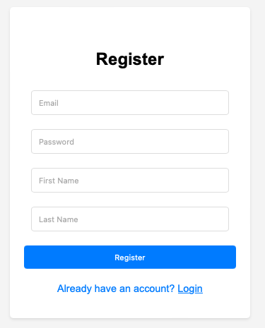 Register Page