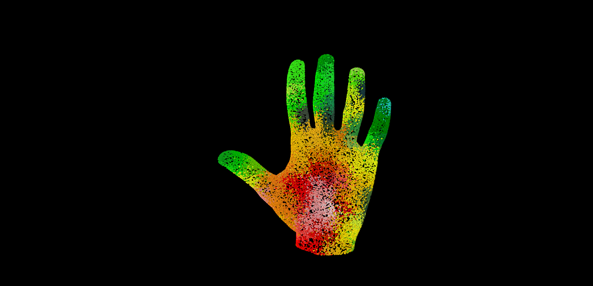 Infrared 3D Rendering for hand