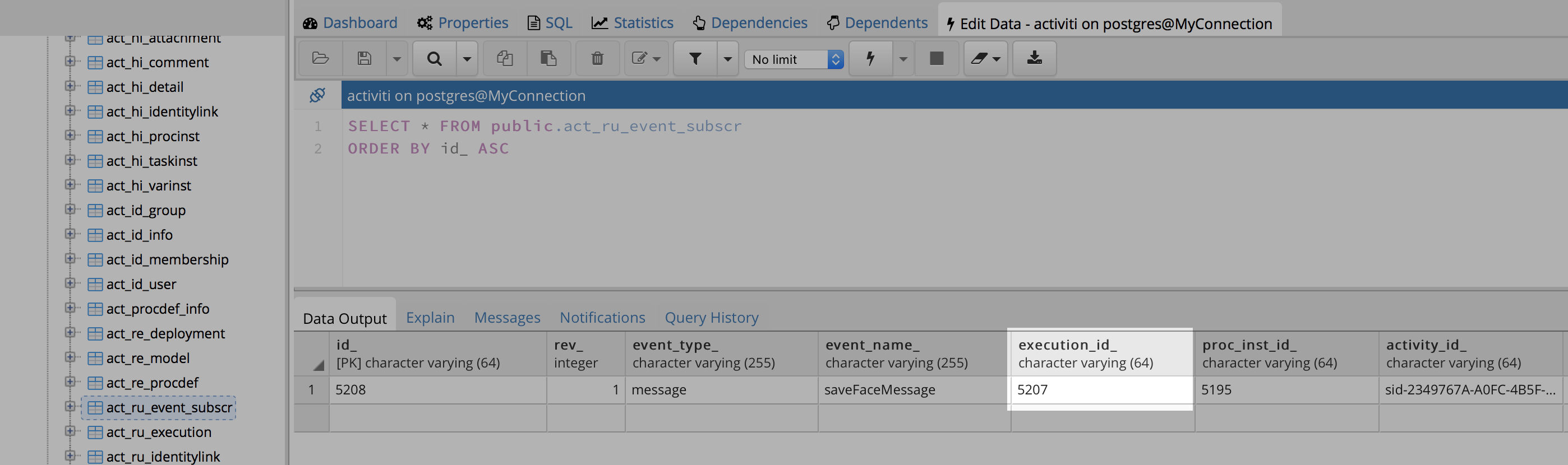 DB-table-value