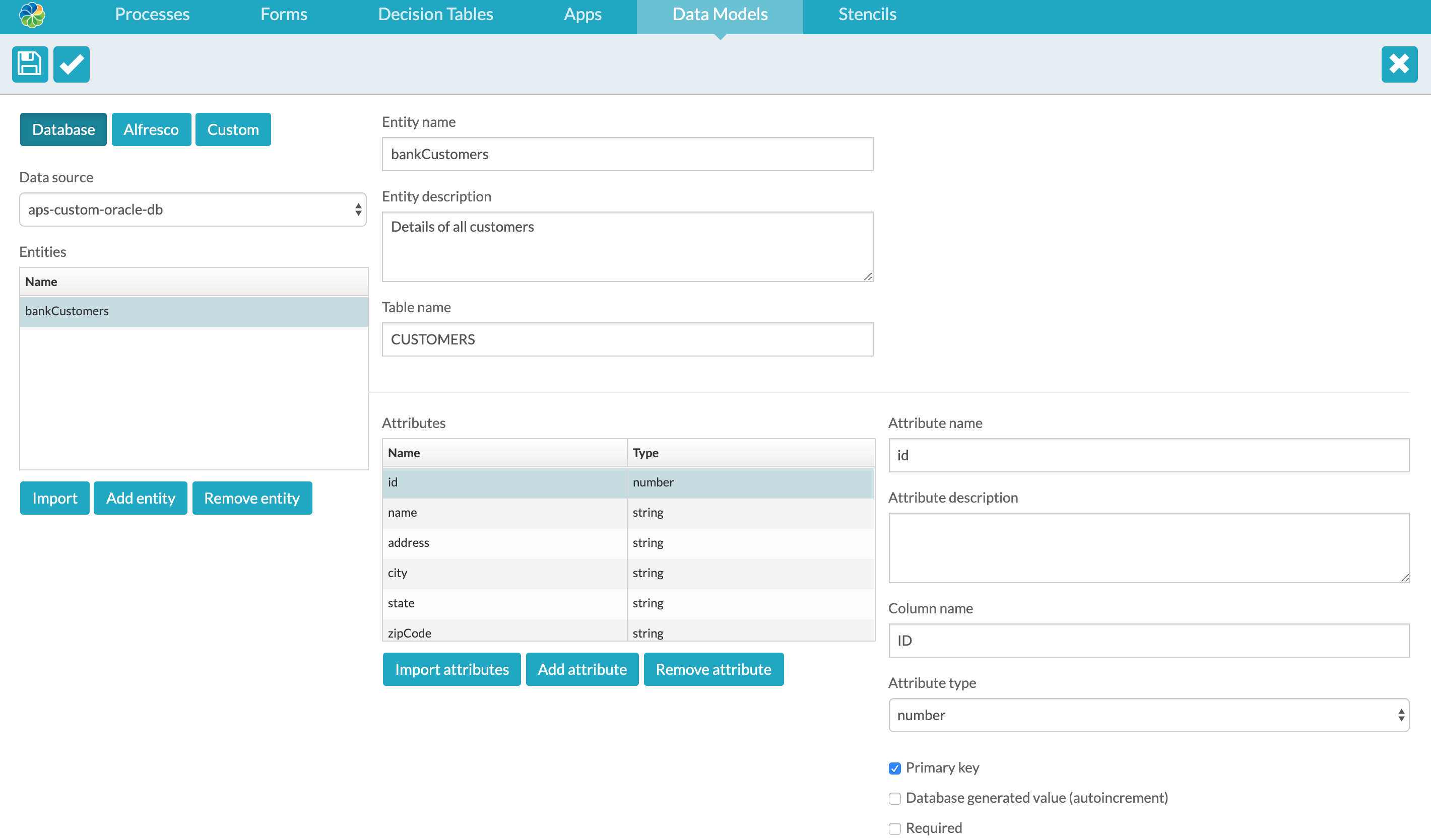 Data-Model-DB-Configuration