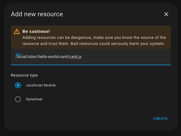 adding as resource