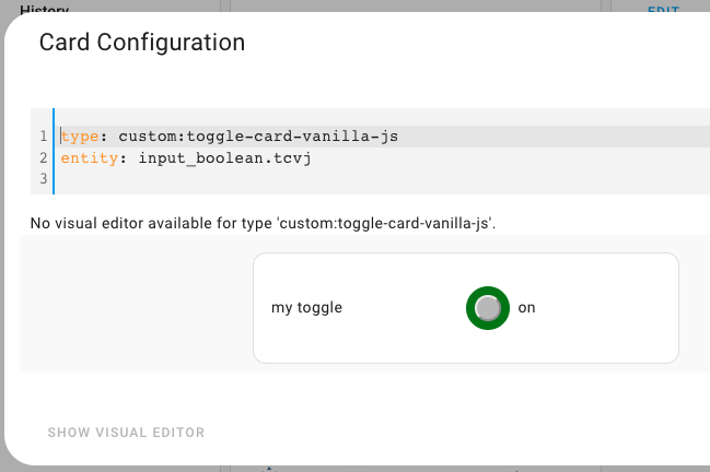 card configuration