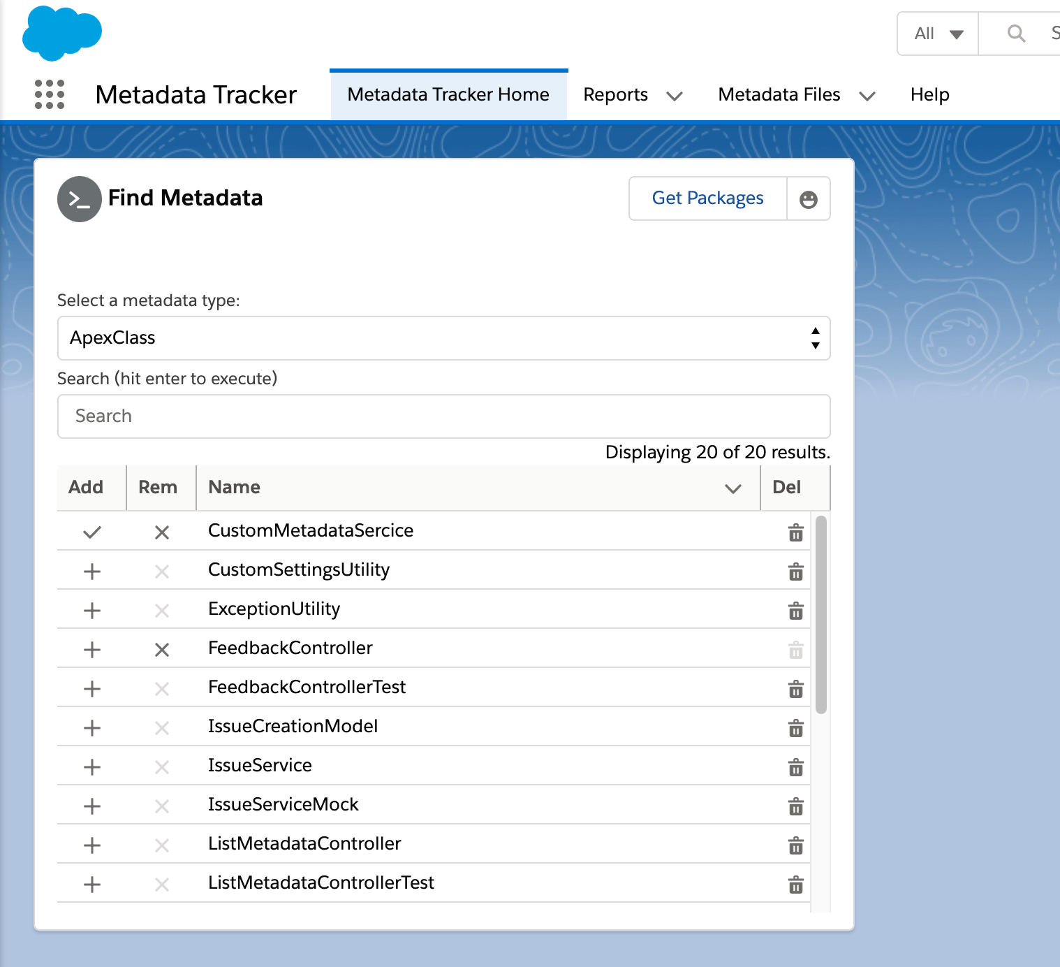 metadata tracker screenshot