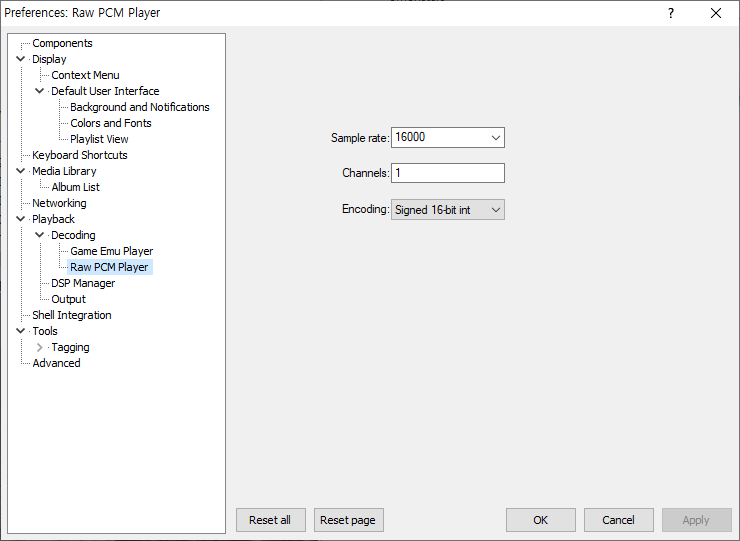 Component preference