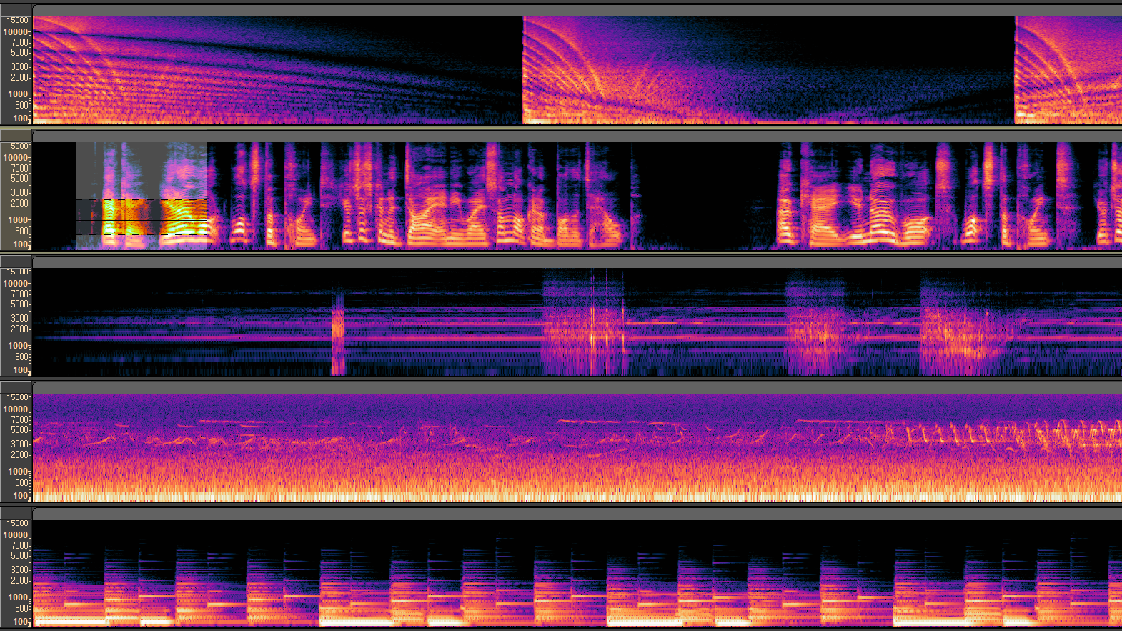 Audio spectrogram using Roseus