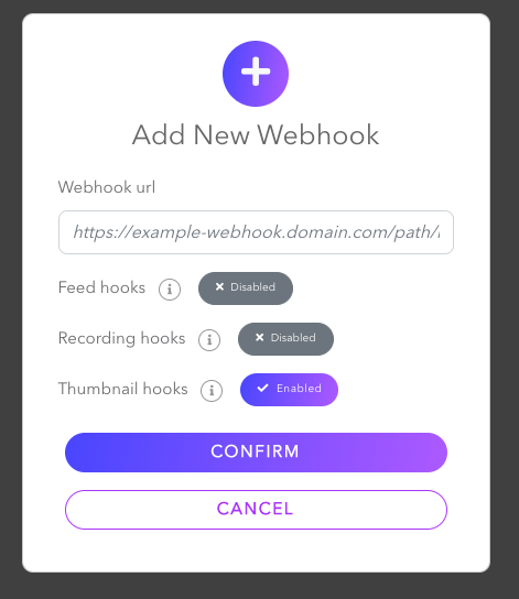 Enable Thumbnails when Creating a Webhook