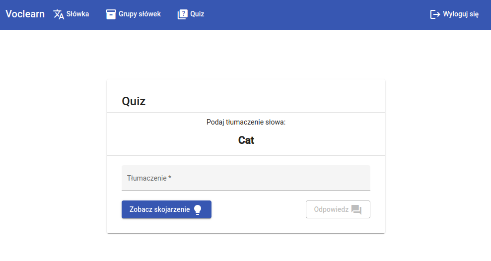 Quiz page