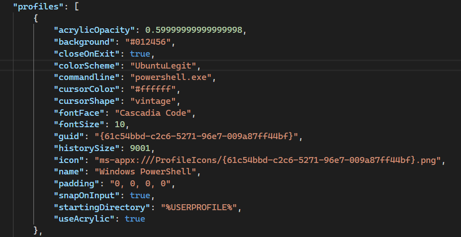 Windows Terminal (Preview) Settings