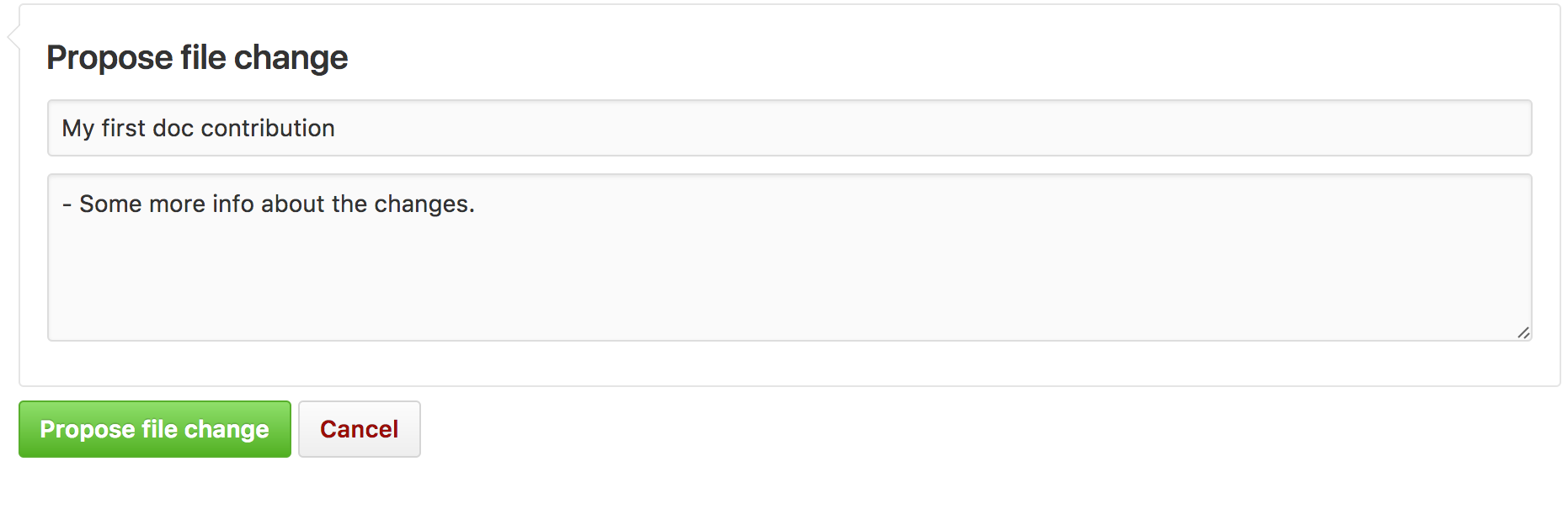 GitHub doc propose change