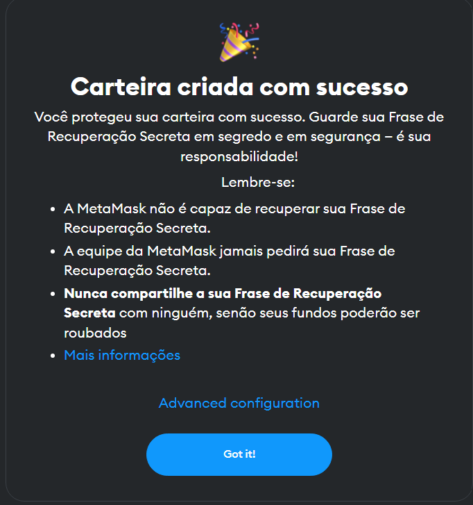 Adicionar Metamask