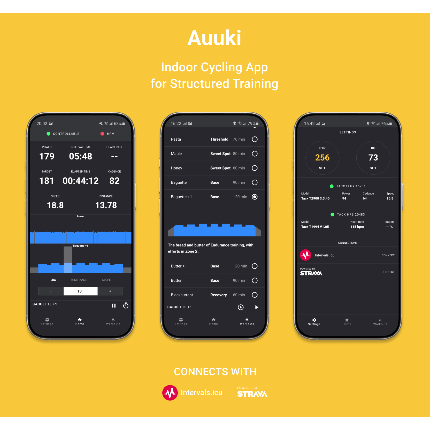 Auuki Indoor Cyling app for Structured Training