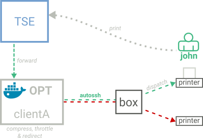 architecture printing through OPT