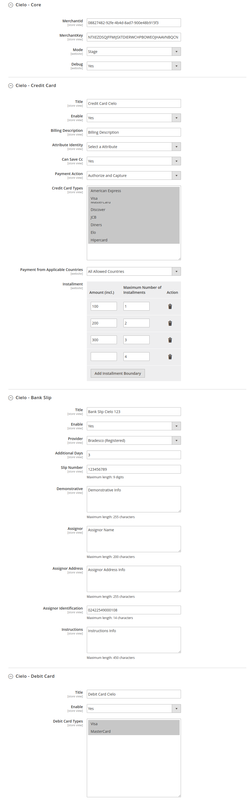 Configuração do Módulo