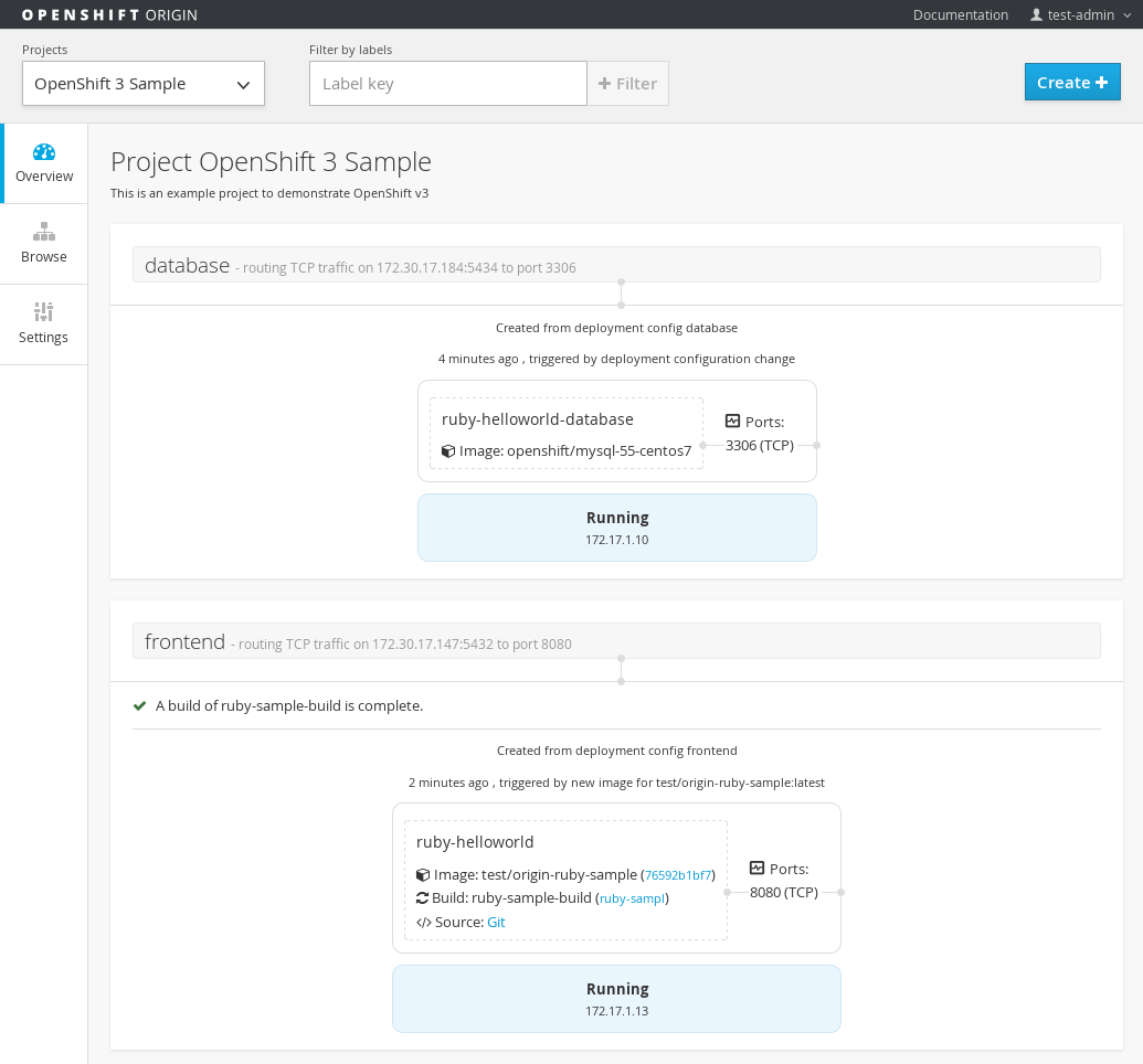 Web console overview