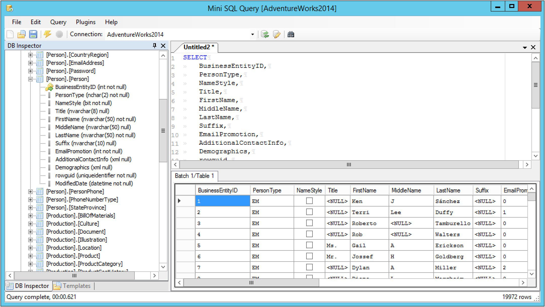 Mini SQL Query