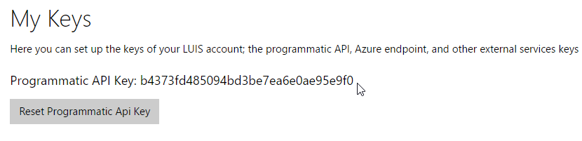 Programmatic API Key