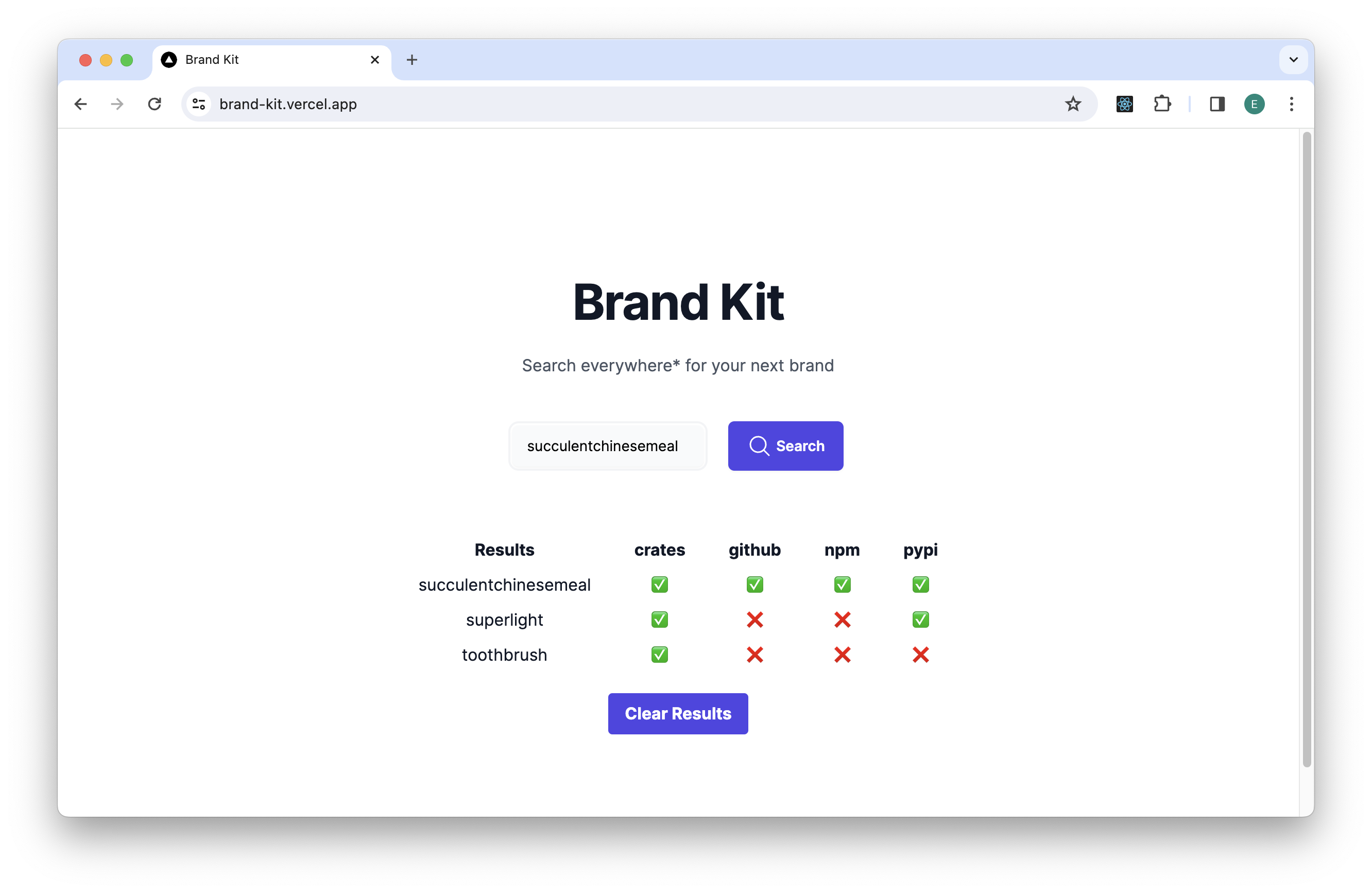 Screenshot of the Brand Kit UI