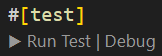 Run or Debug Test in VSCode